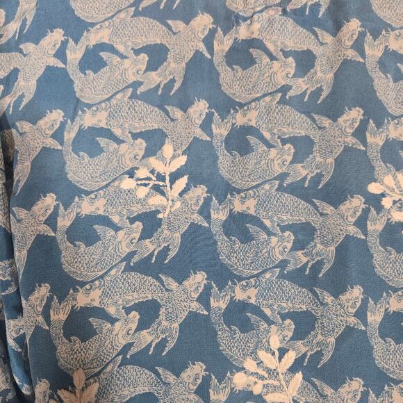Amaya 100% Silk Top Bohemian Embroidered Pintuck 36 Medium Floral Blouse Tunic - Picture 9 of 9